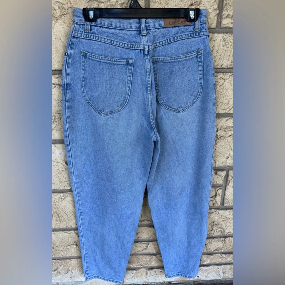 Cherokee Mom Jeans High Rise Blue Vintage 80’s 90’s Size 10 P Original Mom Jeans